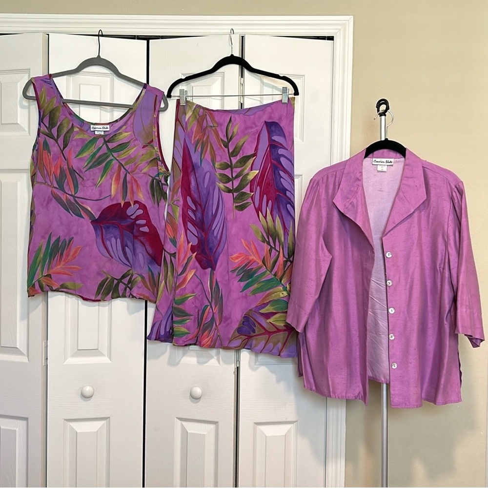 Loving Purple! Absolutely Stunning 3 pc Skirt Set Size 12